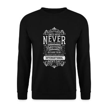 Journée des hommes Partenaire familial masculin - Sweat-shirt Unisexe - noir - Devant - Alina (178cm) & Michal (187cm)