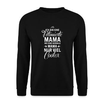 Tätowierte Mama - Unisex Pullover - Schwarz - Vorne - Alina (178cm) & Michal (187cm)