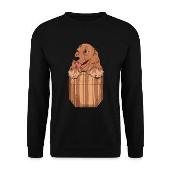 Idée cadeau Sac poitrine pour chien Cocker Spaniel - Sweat-shirt Unisexe - noir - Devant - Alina (178cm) & Michal (187cm)