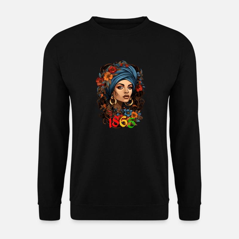 Black Woman 1865 Juneteenth - Unisex Sweatshirt - black