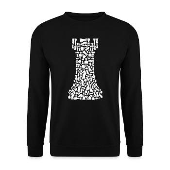 Chess piece symbols chess game chess player - Unisex Sweatshirt - black - Front - Alina (178cm) & Michal (187cm)
