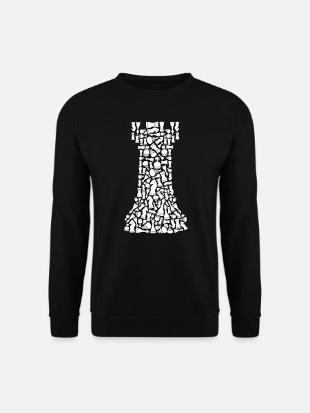 Schachfigur Symbole Schach Spiel Schach Spieler - Unisex Pullover - Schwarz