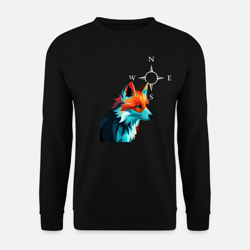 Focused fox Fox - Unisex Sweatshirt - black