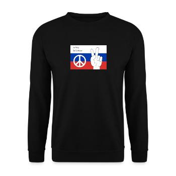 Russia Peace and Freedom - Unisex Sweatshirt - black - Front - Alina (178cm) & Michal (187cm)
