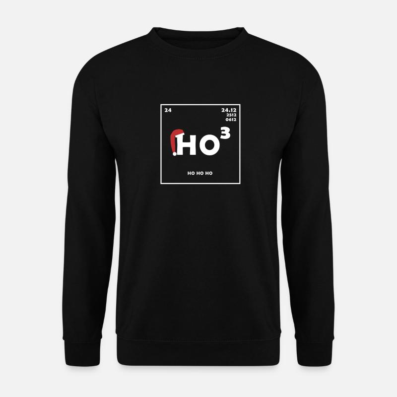 HO HO HO | Weihnachten | Chemie Element - Unisex Pullover - Schwarz