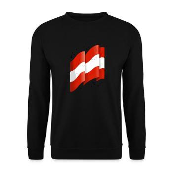 Austria Flag Austria Austrian flag AT - Unisex Sweatshirt - black - Front - Alina (178cm) & Michal (187cm)