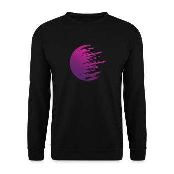 Sun Vintage Retro Vaporwave - Unisex Sweatshirt - black - Front - Alina (178cm) & Michal (187cm)