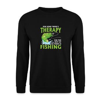 Für die einen ist es eine Therapie für den Rest vo - Unisex Pullover - Schwarz - Vorne - Alina (178cm) & Michal (187cm)