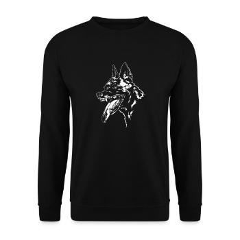 BELGIAN MALINOIS Maligator Hundesport Wilsigns - Unisex Pullover - Schwarz - Vorne - Alina (178cm) & Michal (187cm)
