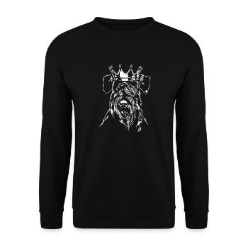 SCHNAUZER Krone Dogs Dog Wilsigns - Unisex Sweatshirt - black - Front - Alina (178cm) & Michal (187cm)