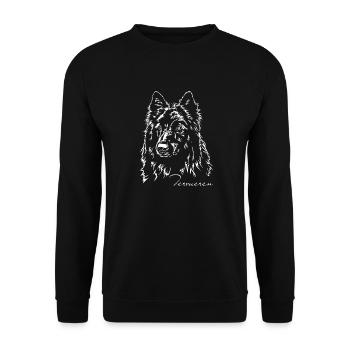 TERVUEREN Portrait Dogs Dog Wilsigns - Unisex Sweatshirt - black - Front - Alina (178cm) & Michal (187cm)