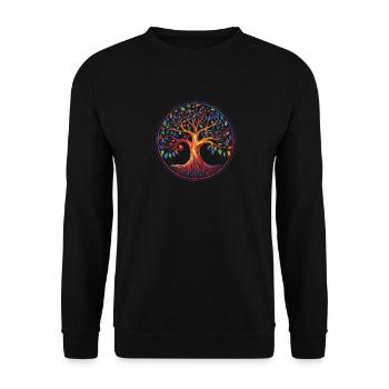Arbre de vie - Sweat-shirt Unisexe - noir - Devant - Alina (178cm) & Michal (187cm)