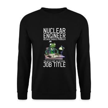 Erneuerbare Nukleare Spruch für Nukleartechnik - Unisex Pullover - Schwarz - Vorne - Alina (178cm) & Michal (187cm)