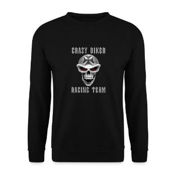 Crazy Biker - Unisex Sweatshirt - black - Front - Alina (178cm) & Michal (187cm)