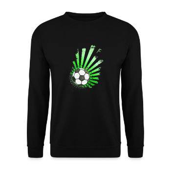 Football design (star) 01 - Unisex Sweatshirt - black - Front - Alina (178cm) & Michal (187cm)