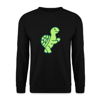 Turtle 2 - Unisex Sweatshirt - black - Front - Alina (178cm) & Michal (187cm)