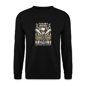 Elektriker Abkürzungen - Unisex Pullover - Schwarz - Vorne - Alina (178cm) & Michal (187cm)