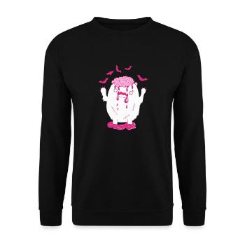 Halloween Monster - Unisex Pullover - Schwarz - Vorne - Alina (178cm) & Michal (187cm)