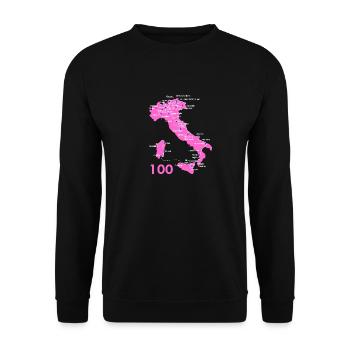 Giro d'Italia route 100 - Unisex Sweatshirt - black - Front - Alina (178cm) & Michal (187cm)