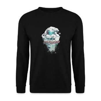 bear casino poker skat - Unisex Pullover - Schwarz - Vorne - Alina (178cm) & Michal (187cm)