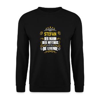 STEFAN - Unisex Pullover - Schwarz - Vorne - Alina (178cm) & Michal (187cm)