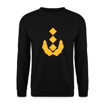 Generalleutnant Dienstgrad - Unisex Pullover - Schwarz - Vorne - Alina (178cm) & Michal (187cm)