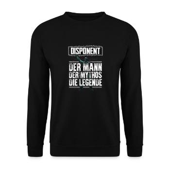 DISPONENT - Mythos - Unisex Pullover - Schwarz - Vorne - Alina (178cm) & Michal (187cm)