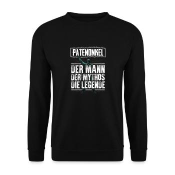 PATENONKEL - Mythos - Unisex Pullover - Schwarz - Vorne - Alina (178cm) & Michal (187cm)