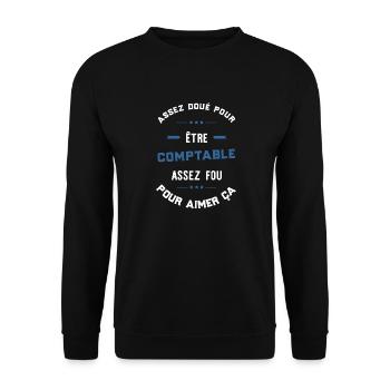 Assez doué comptable - Sweat-shirt Unisexe - noir - Devant - Alina (178cm) & Michal (187cm)