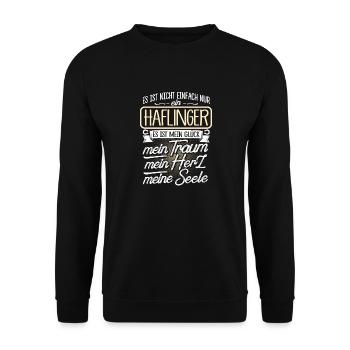 HAFLINGER - Herz - Unisex Pullover - Schwarz - Vorne - Alina (178cm) & Michal (187cm)