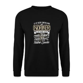 NORIKER - Herz - Unisex Pullover - Schwarz - Vorne - Alina (178cm) & Michal (187cm)