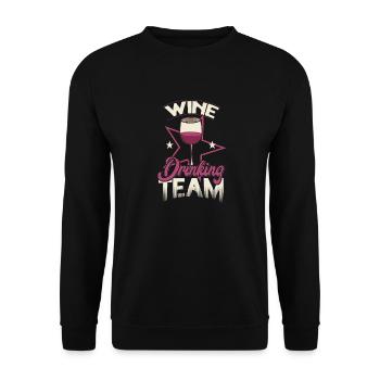 Wine Driking Team - Wein Wine Lover - Sweat-shirt Unisexe - noir - Devant - Alina (178cm) & Michal (187cm)