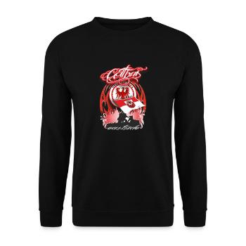cottbus - Unisex Pullover - Schwarz - Vorne - Alina (178cm) & Michal (187cm)