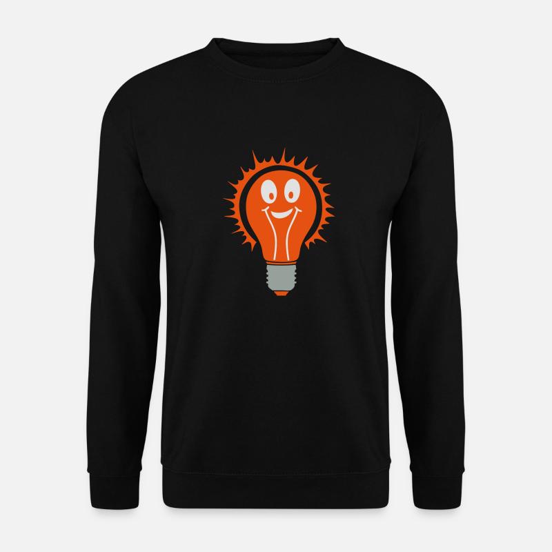 Glühbirne Glühbirne smiley birne - Unisex Pullover - Schwarz