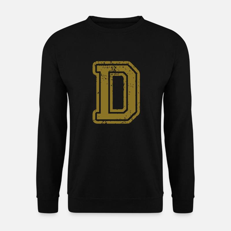 D - Buchstabe - Unisex Pullover - Schwarz