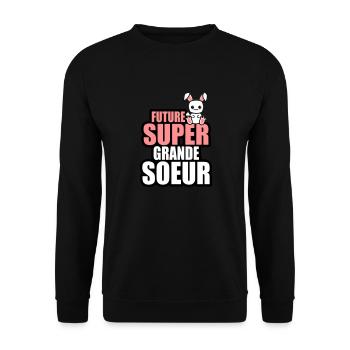 future super grande-soeur - Sweat-shirt Unisexe - noir - Devant - Alina (178cm) & Michal (187cm)