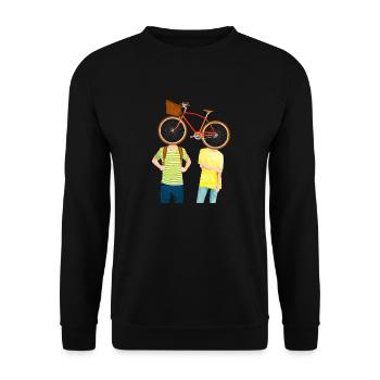 2ride - Unisex Pullover - Schwarz - Vorne - Alina (178cm) & Michal (187cm)
