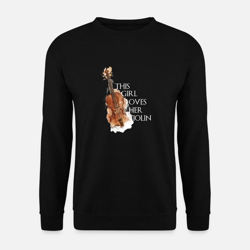 Dieses Mädchen liebt ihre Violine - Unisex Pullover - Schwarz