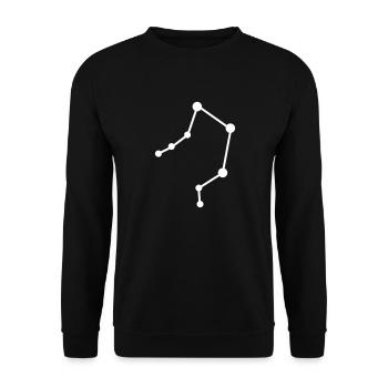 Sternzeichen Waage - Unisex Pullover - Schwarz - Vorne - Alina (178cm) & Michal (187cm)