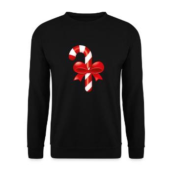 Smiley Christmas Candy - Unisex Sweatshirt - black - Front - Alina (178cm) & Michal (187cm)