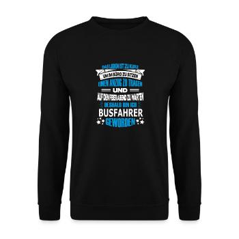 busfahrer - Unisex Pullover - Schwarz - Vorne - Alina (178cm) & Michal (187cm)