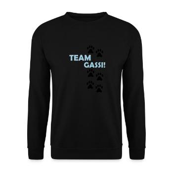 (team_gassi_02) - Unisex Pullover - Schwarz - Vorne - Alina (178cm) & Michal (187cm)