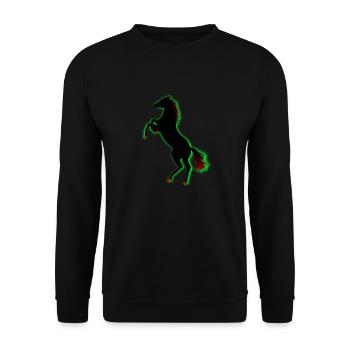 Cheval - Sweat-shirt Unisexe - noir - Devant - Alina (178cm) & Michal (187cm)