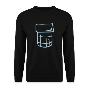 Schweizer Joghurt in kleinem 0 - Unisex Pullover - Schwarz - Vorne - Alina (178cm) & Michal (187cm)