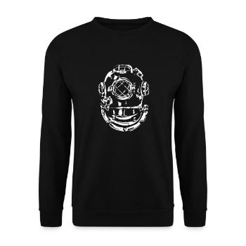 Diving helmet - Unisex Sweatshirt - black - Front - Alina (178cm) & Michal (187cm)