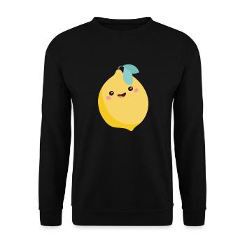 lemon - Unisex Sweatshirt - black - Front - Alina (178cm) & Michal (187cm)