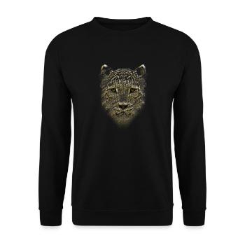LEOPARD - Unisex Sweatshirt - black - Front - Alina (178cm) & Michal (187cm)
