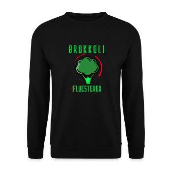 Brokkoli Flüsterer Veganer Veganismus Vegetarier - Unisex Pullover - Schwarz - Vorne - Alina (178cm) & Michal (187cm)