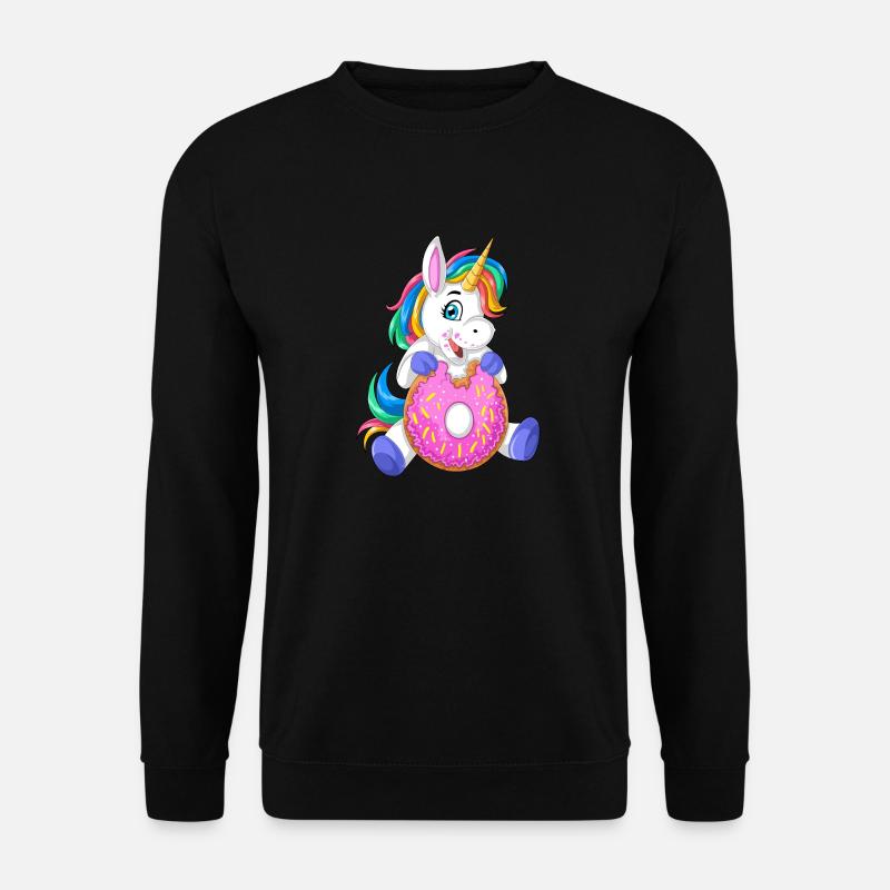unicorn donuts - Unisex Sweatshirt - black