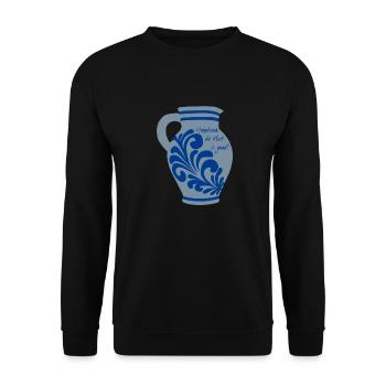 hauptsachdamostisguad 01 - Unisex Sweatshirt - black - Front - Alina (178cm) & Michal (187cm)